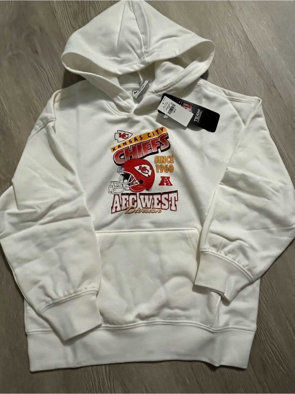 NFL Kansas City Chiefs Youth White Hoodie with Team Graphics